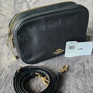 Coach Black Leather Crossbody Bag